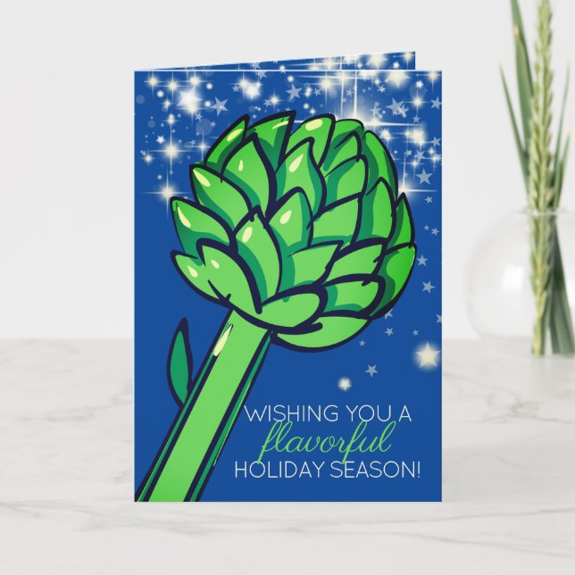 Artichoke vegetable food chef restaurant catering holiday card (Front)