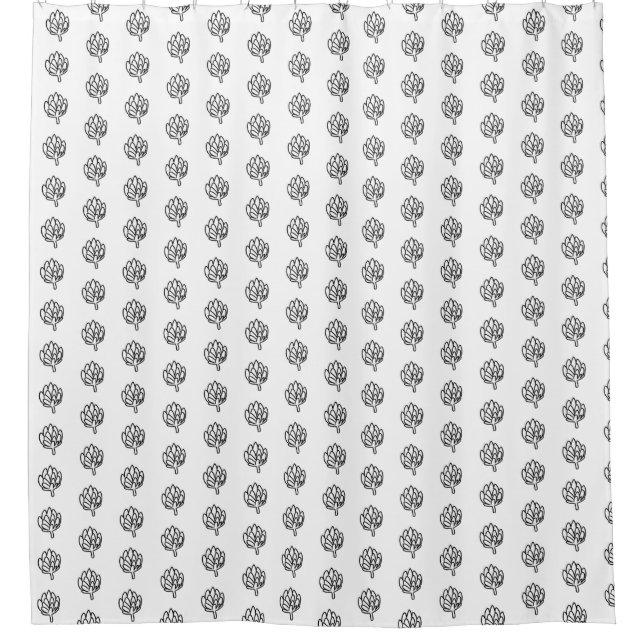 Artichoke vegetable globe artichokes edible flower shower curtain (Front)