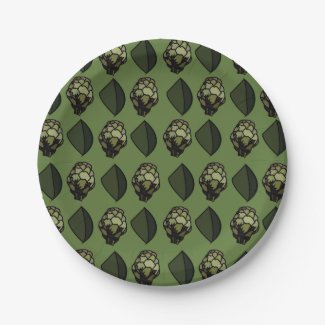 Artichoke Vegetable Plant Botanical Pattern Party