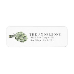 Artichoke Watercolor Label