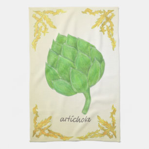artichoke with leaves classic design towel