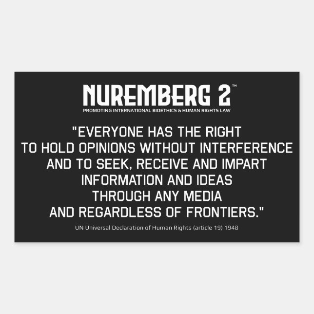 Article 19 Declaration of Human Rights Stickers (Front)