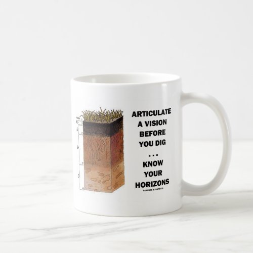 Articulate A Vision Before You Dig  Horizons Coffee Mug