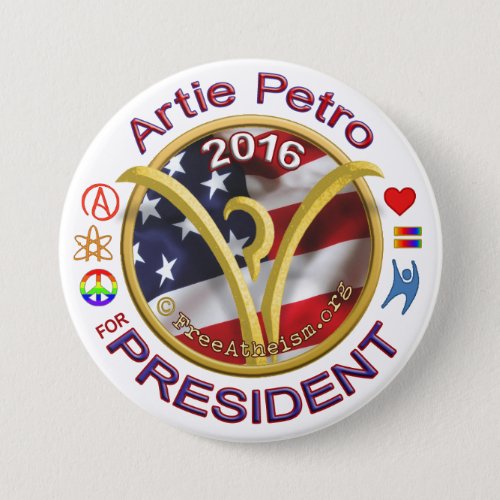 Artie for President Pinback Button