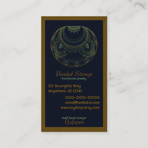 Customizable Artifact Abstract Art Business Card