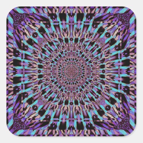 Artifact  Abstract Glitch Trippy Art Square Sticker