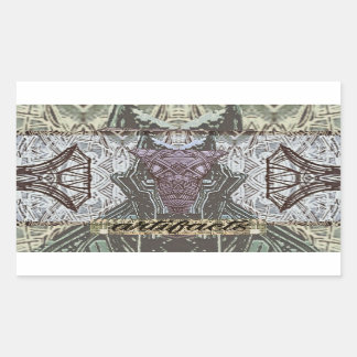 artifacts dogfaced masked guide rectangular sticker