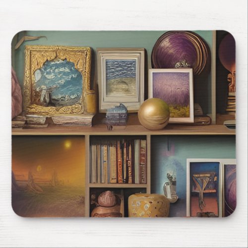Artifacts Library Shelves 002 Mouse Pad