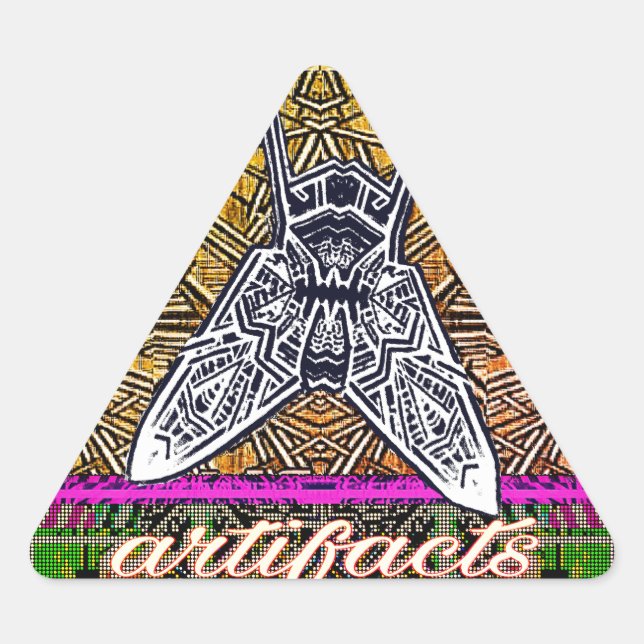 artifacts-triangular fly sticker 4 (Front)
