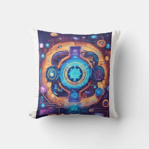 Artifian Comfort Co _ Trading Dreams in Every St Throw Pillow