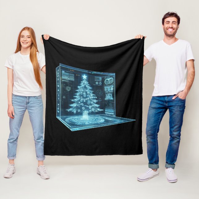 Artificial Christmas Tree Fleece Blanket (In Situ)