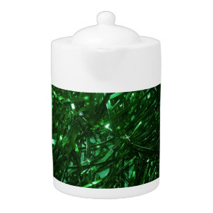 artificial christmas tree leaves teapot