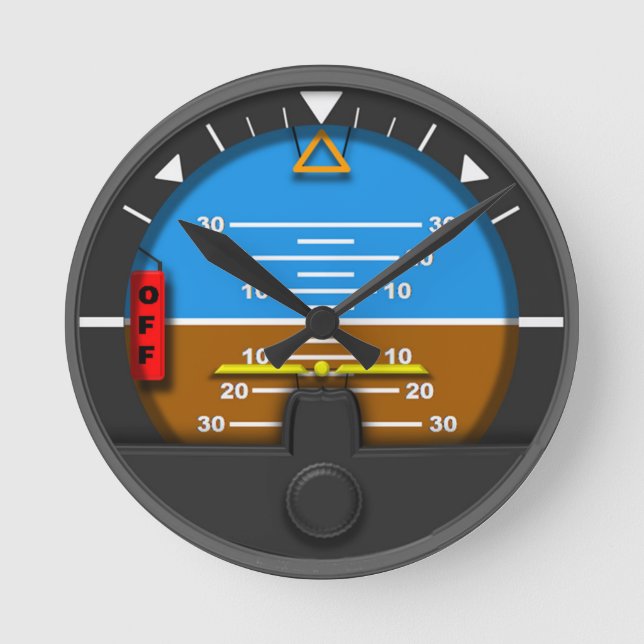 artificial horizon round clock (Front)