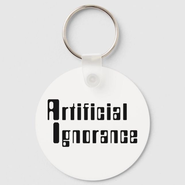 Artificial Ignorance Keychain (Front)