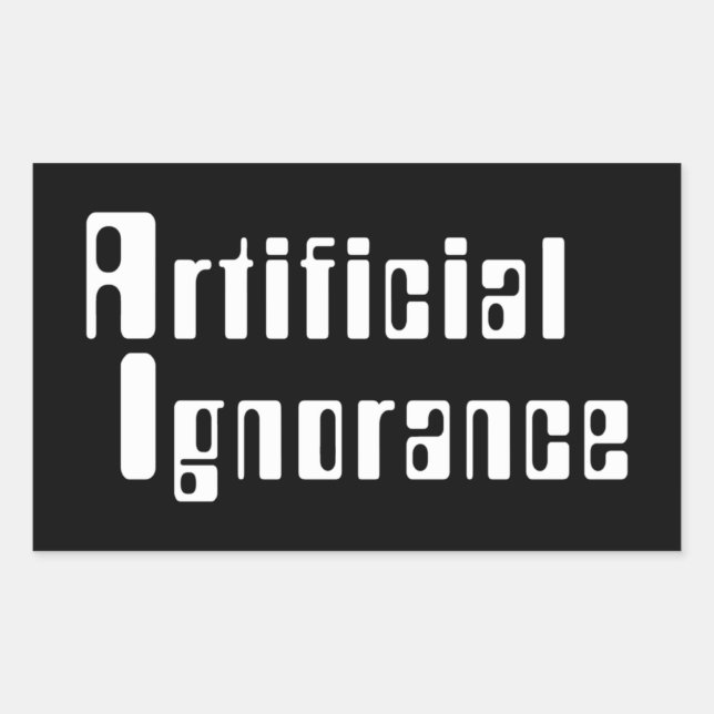 Artificial Ignorance Rectangular Sticker (Front)