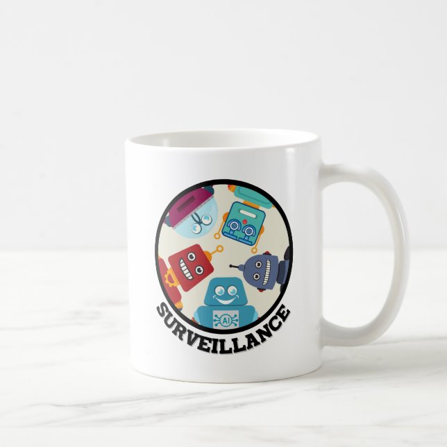 Artificial Intelligence (AI) Surveillance Coffee Mug (Right)
