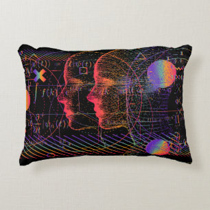 Artificial Intelligence and Virtual Reality concep Accent Pillow