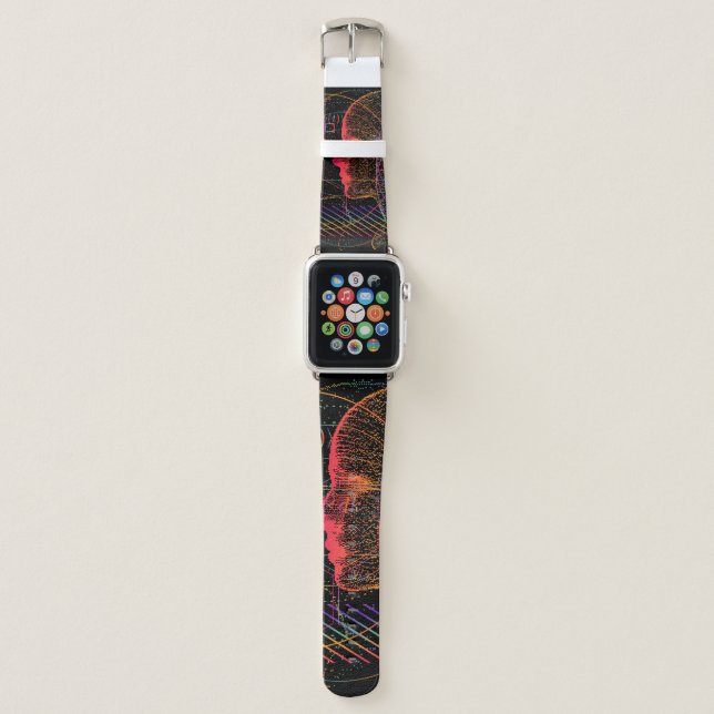 Artificial Intelligence and Virtual Reality concep Apple Watch Band (Front)