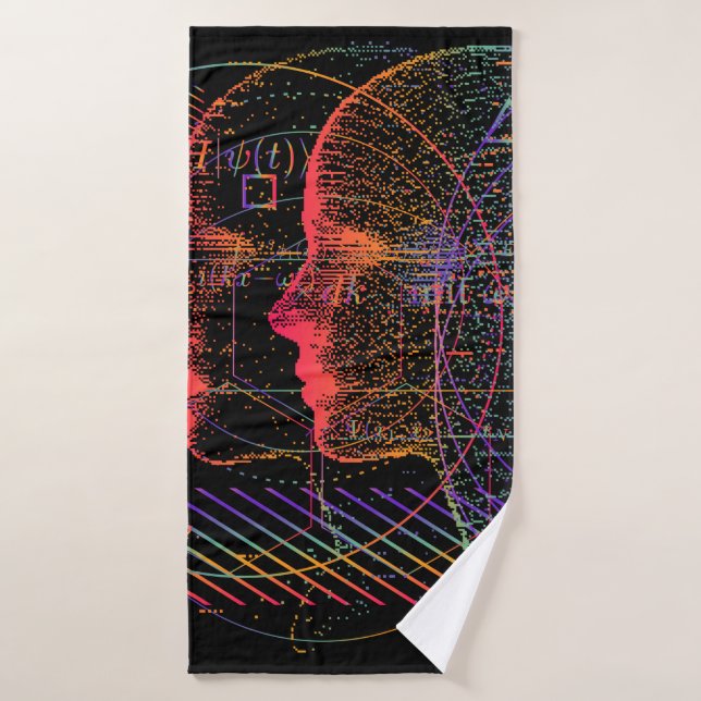Artificial Intelligence and Virtual Reality concep Bath Towel (Bath Towel)