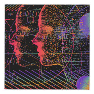 Artificial Intelligence and Virtual Reality concep Faux Canvas Print