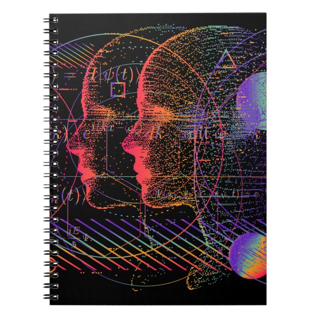 Artificial Intelligence and Virtual Reality concep Notebook (Front)