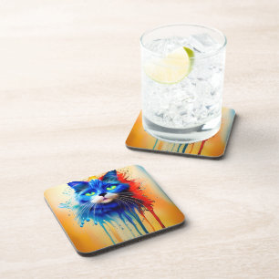Artificial intelligence animal cat  beverage coaster