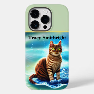 Artificial intelligence animal cat on water Case-Mate iPhone 14 pro case