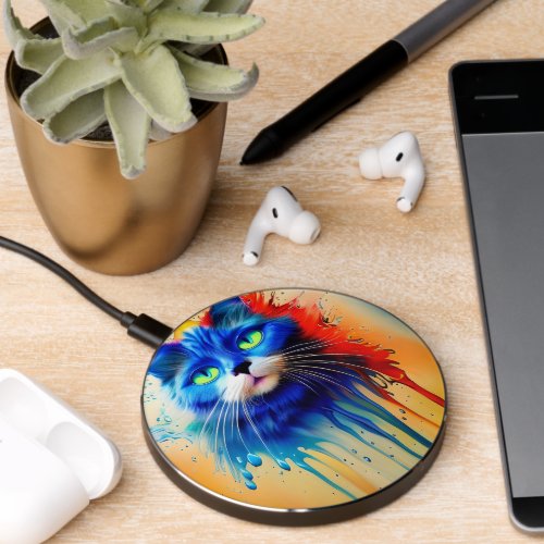 Artificial intelligence animal cat wireless charger 