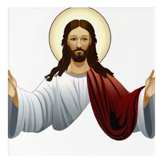Artificial Intelligence Art of Jesus with Arms Out (Front)