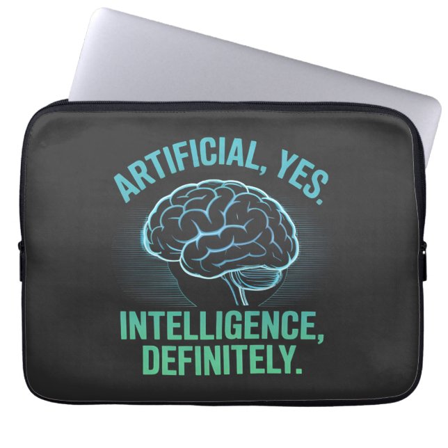 Artificial Intelligence Brain Humor Design Laptop Sleeve (Front)