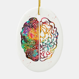 Artificial intelligence ceramic ornament
