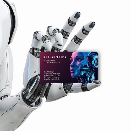 Artificial Intelligence Chatbot Company Business Card