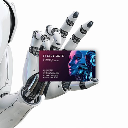 Customizable Artificial Intelligence Chatbot Company Business Card