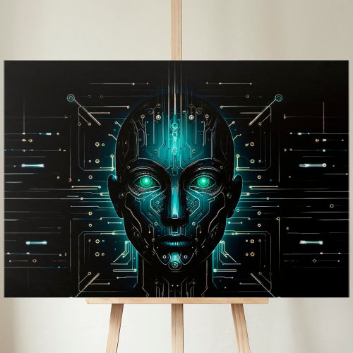 Artificial intelligence digital science robotics   canvas print