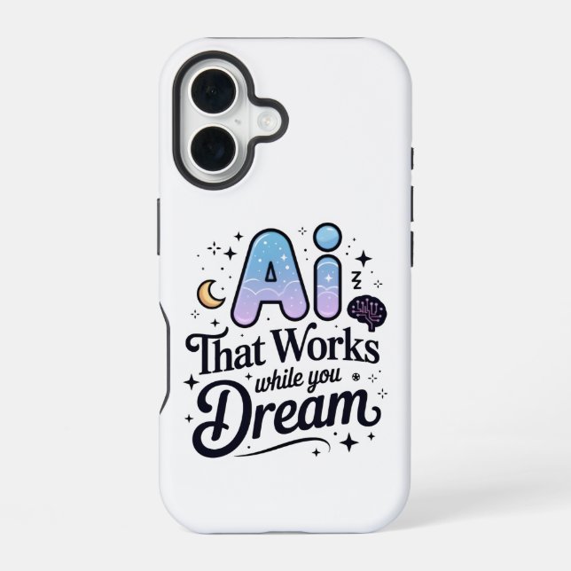 Artificial Intelligence Dream Work Design Iphone Case (Back)