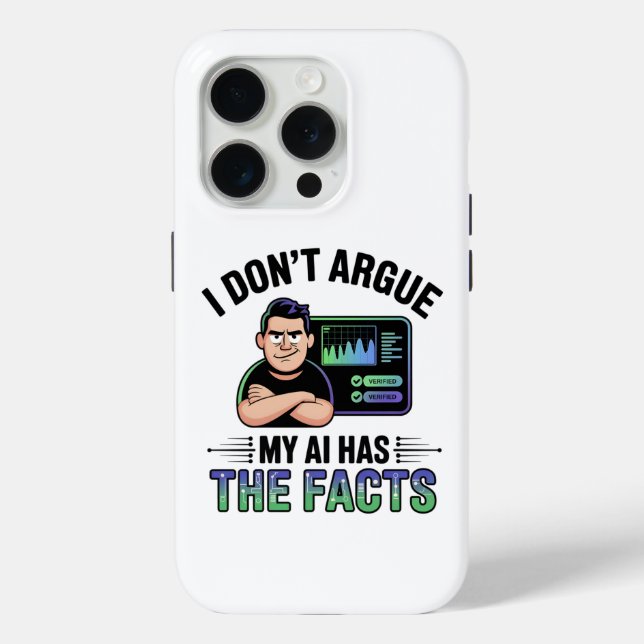 Artificial Intelligence Facts Humor Design Case-Mate iPhone Case (Back)