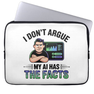 Artificial Intelligence Facts Humor Design Laptop Sleeve