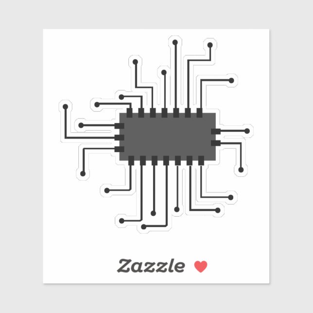 Artificial Intelligence – Future Is Now” Futuristi Sticker (Sheet)