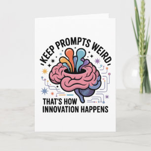 Artificial Intelligence Innovation Brain Design Card
