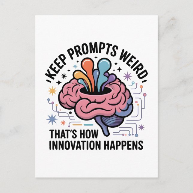Artificial Intelligence Innovation Brain Design Postcard (Front)
