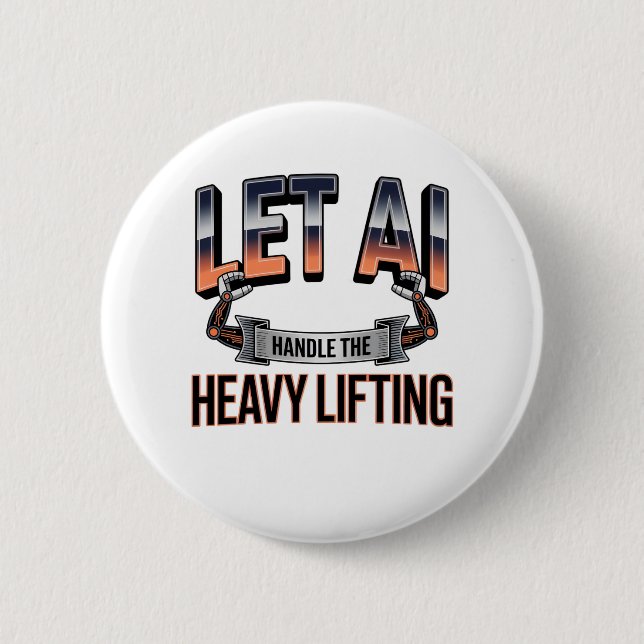 Artificial Intelligence Innovation Lifestyle Button (Front)