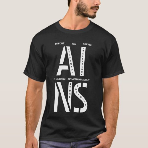 Artificial Intelligence modern and simple black T_Shirt