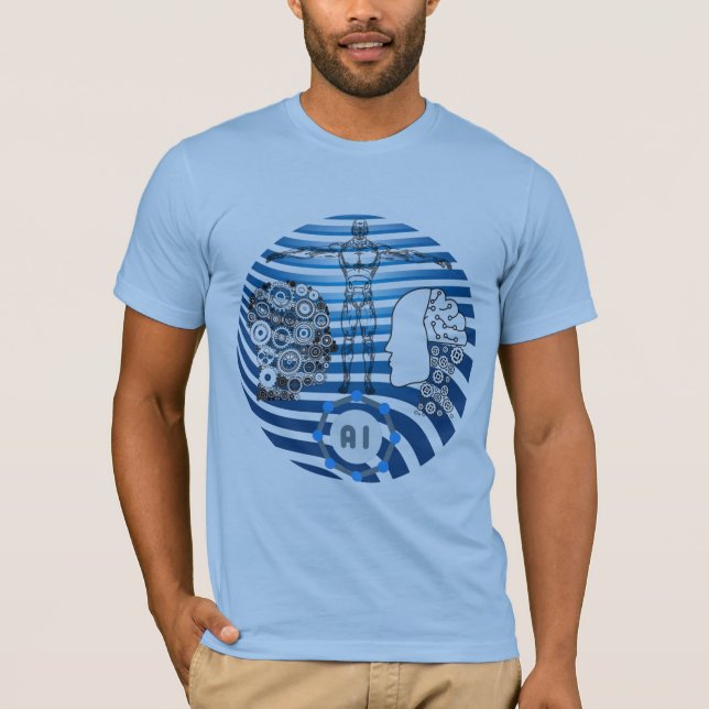 Artificial Intelligence, robot, cyborg future T-Shirt (Front)