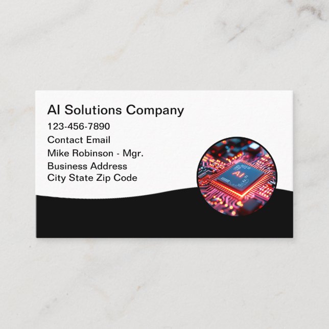 Artificial Intelligence Services New Business Card (Front)