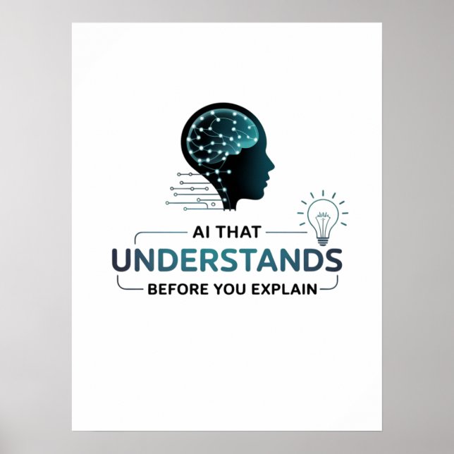 Artificial Intelligence Smart Tech Design Poster (Front)