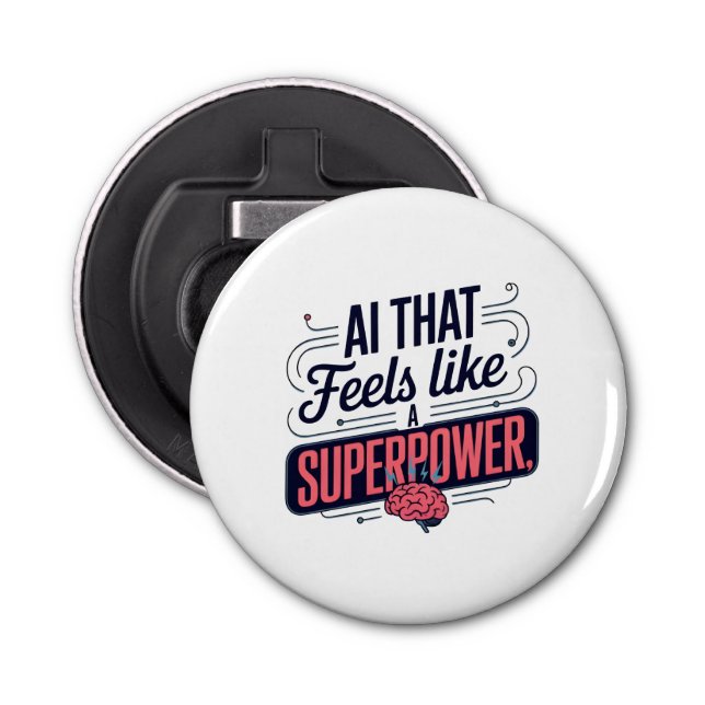 Artificial Intelligence Superpower Graphic Bottle Opener (Front)