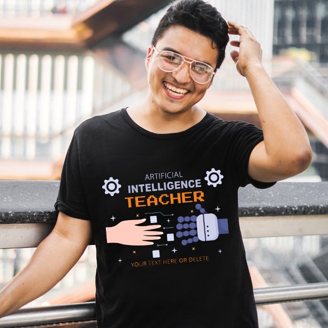 Artificial Intelligence Teacher - man & machine  T-Shirt (Creator Uploaded)