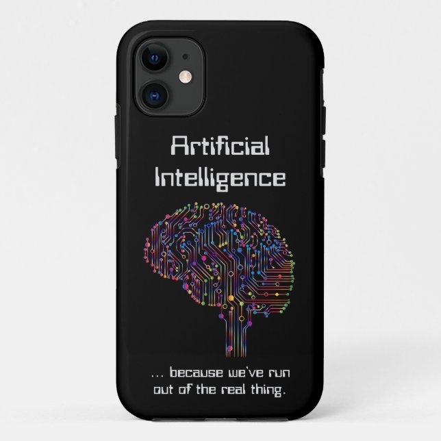 Artificial Intelligence vs Real Thing Case-Mate iPhone Case (Back)
