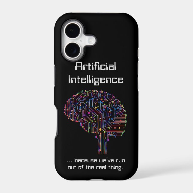 Artificial Intelligence vs Real Thing Iphone Case (Back)