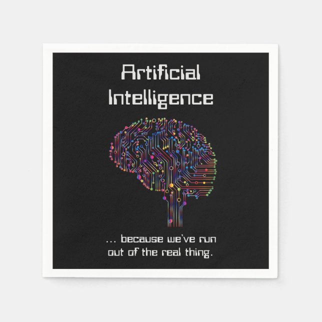 Artificial Intelligence vs Real Thing Napkins (Front)